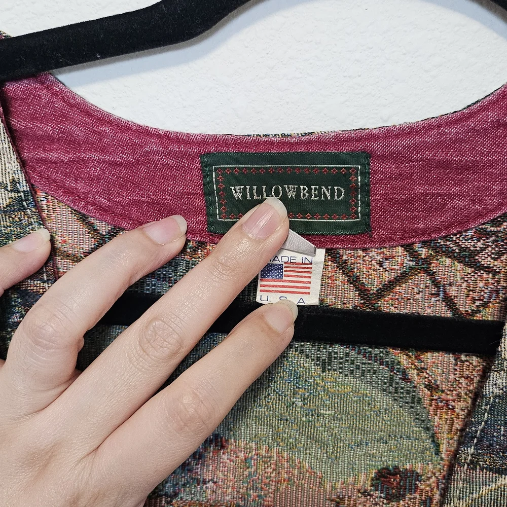 Vintage Portrait Tapestry Vest 3X - Picture 10 of 11